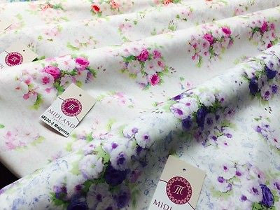 Vintage floral shabby Chic Printed Fabric 100% Cotton Poplin 44" Wide M530 Mtex - Image 3