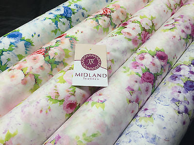 Vintage floral shabby Chic Printed Fabric 100% Cotton Poplin 44" Wide M530 Mtex - Image 7