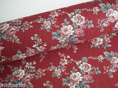 Vintage Rose Floral Print Shabby Chic, 100% Crafting Cotton 45 " Wide - M28 Mtex - Image 12