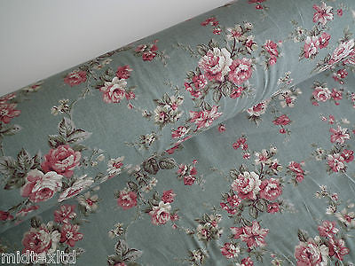 Vintage Rose Floral Print Shabby Chic, 100% Crafting Cotton 45 " Wide - M28 Mtex - Image 4
