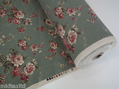 Vintage Rose Floral Print Shabby Chic, 100% Crafting Cotton 45 " Wide - M28 Mtex - Image 5