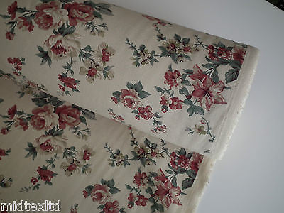 Vintage Rose Floral Print Shabby Chic, 100% Crafting Cotton 45 " Wide - M28 Mtex - Image 7