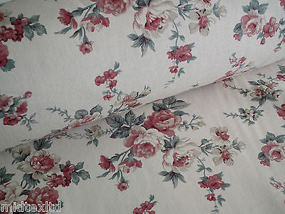 Vintage Rose Floral Print Shabby Chic, 100% Crafting Cotton 45 " Wide - M28 Mtex - Image 8