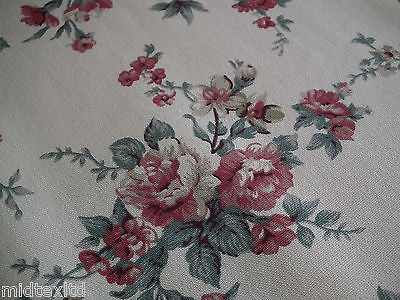 Vintage Rose Floral Print Shabby Chic, 100% Crafting Cotton 45 " Wide - M28 Mtex - Image 9
